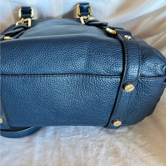 MICHAEL KORS VINTAGE LEATHER PURSE EUC BLUE SATCHEL 11x9x5 - Picture 11 of 12